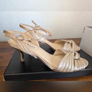 Nina Women's Camille Satin Heels - Champagne - 9.5 / 40
